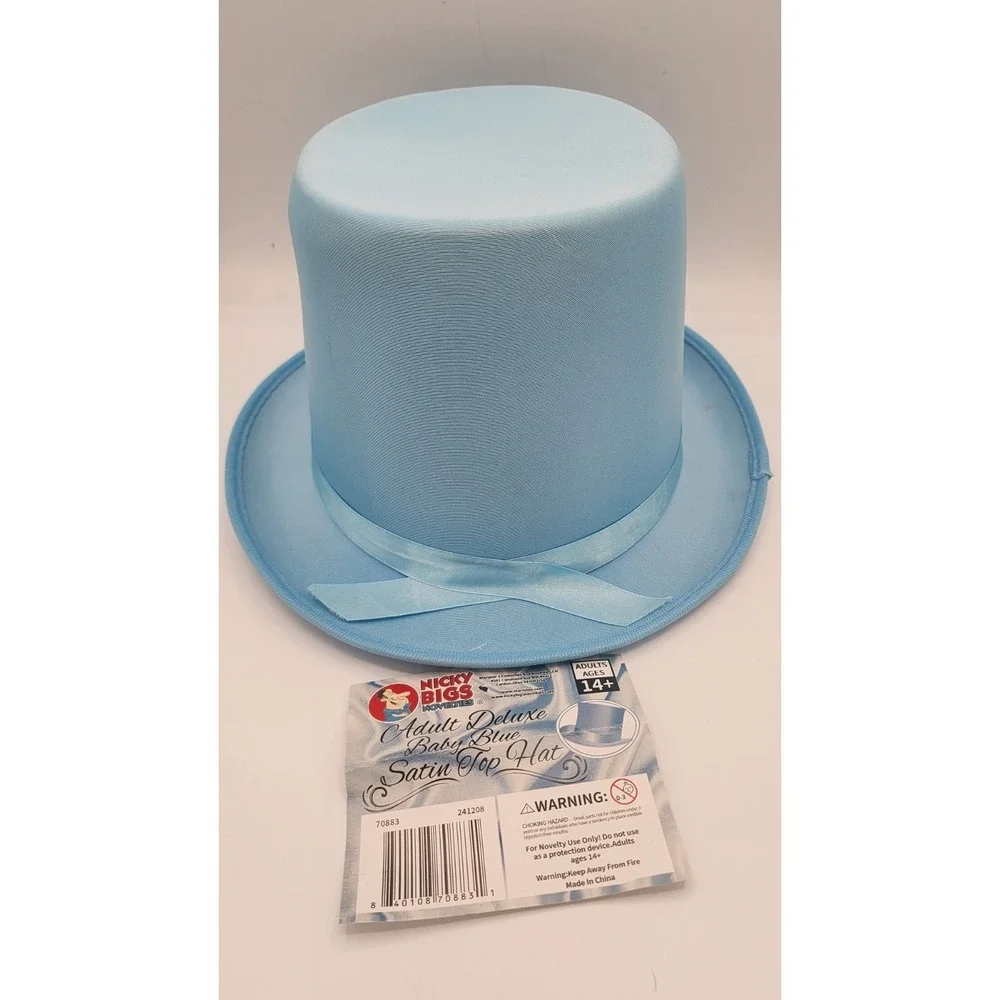 Set Of 2 Satin Top Hats For Party